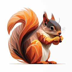 Experience the vibrant realism of our colored squirrel illustration, capturing the charm and agility of this beloved woodland creature in vivid detail. 