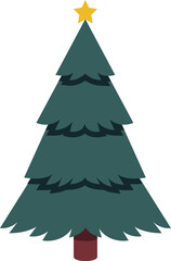 Christmas tree decoration illustration