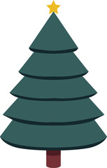Christmas tree decoration illustration