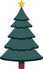 Christmas tree decoration illustration