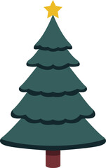 Christmas tree decoration illustration