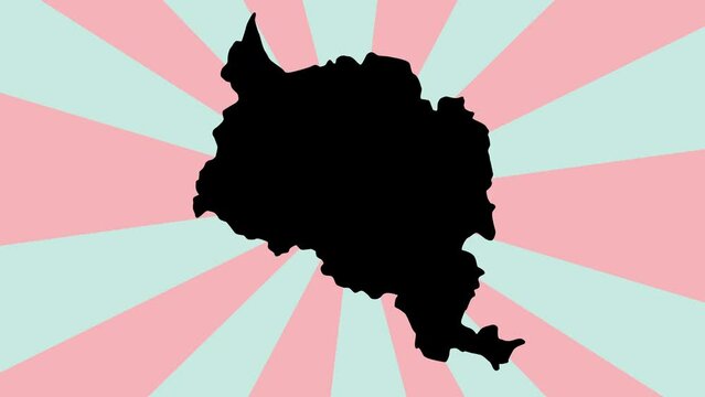 map of Chungju in south korea with rotating background