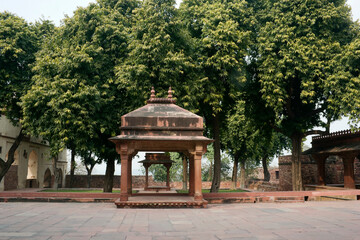 Agra, Uttar Pradesh / India - February 7, 2012 : An architectural monument in the courtyard of the Jodhabai's palace in Fatehpur Sikri, Agra. © Shyamal