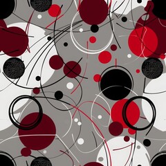 Abstract seamless pattern featuring an array of circles, perfect for textile design, wallpaper, or digital backgrounds, suitable for events like World Design Day