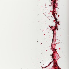 wine splash and drops on a white surface as a background for advertising winemakers’ products