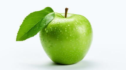 One fresh green apple