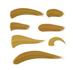 Golden brush strokes , vector illustration