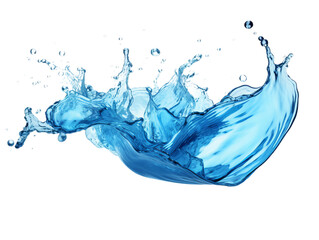 Water splash isolated on the transparent background .