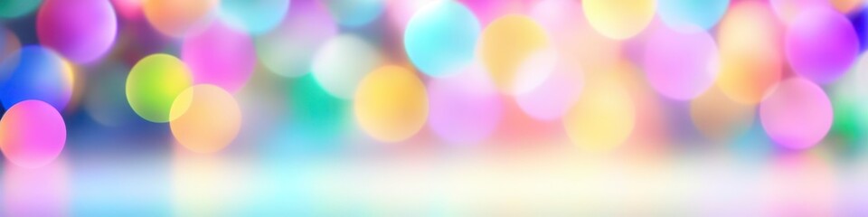 Abstract colorful illustration blurred bokeh background in delicate bright baby colors for social media banner, website and for your design, space for text.	
