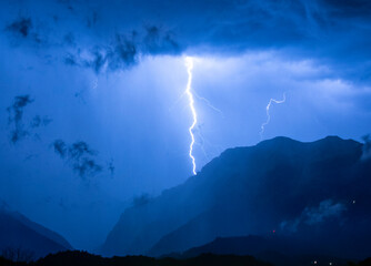 lightning in the sky