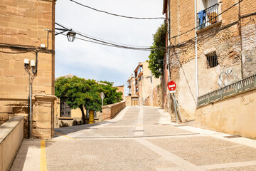 a street in Calahorra city, province of La Rioja, Spain - 744223319