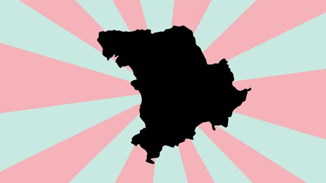 map of Jeonju in south korea with rotating background