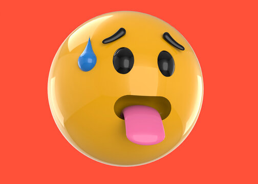 Tired Emoticon - 3D icon