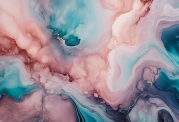 Natural luxury abstract fluid art painting in alcohol ink technique Tender and dreamy wallpaper 