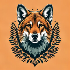 Naklejka premium illustration of a fox