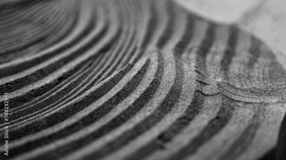 Aufkleber a mesmerizing monochrome photograph captures the intricate details and textures of a sand grain, inv