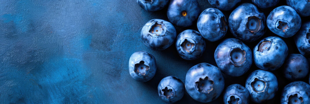 blueberries with copy space 