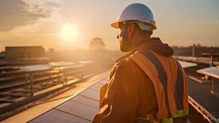 Engineer man wearing a hard hat and safety vest, demonstrating proper safety gear for industrial work environments - Powered by Adobe