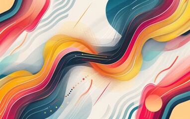 colorful abstract background with stripes and colors in the style of dynamic geometric Generative AI