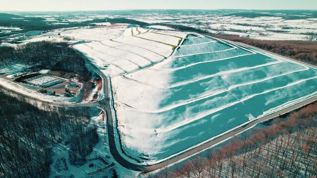 Waste Management Service. Landfield in Navon, Pennsylvania, USA.