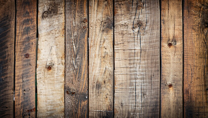 vintage wood background texture with knots and nail holes; old wooden rustic planks wall