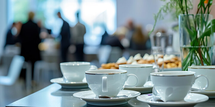 Coffee break at conference meeting. Business