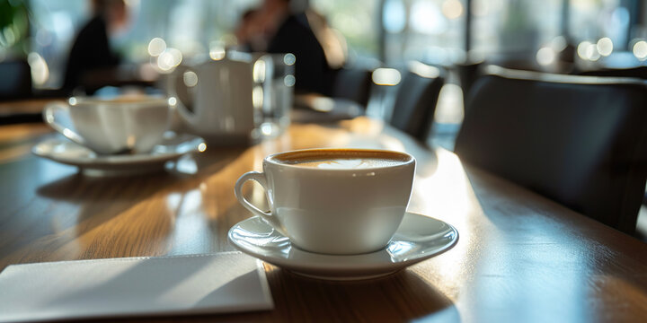 Coffee break at conference meeting. Business