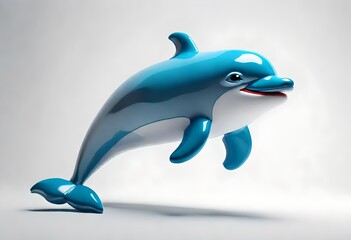 a fictional unbranded isolated plastic toy dolphin