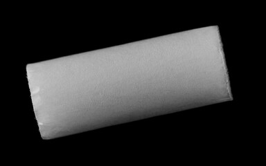 Tobacco slim filter isolated on black, clipping path, macro