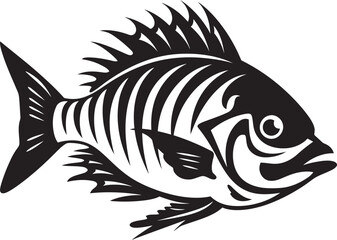 Streamside Silhouettes Tropical River Fish Vector Art Coastal Charm Black Vector Fish Designs