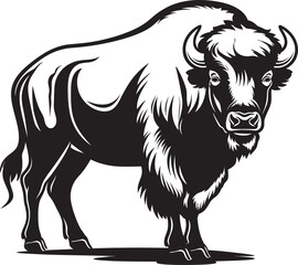 The Powerful Spirit Black Bison Logo Design Unveiling the Primal Power Black Bison Icon