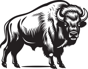 The Ancestral Guardian Black Bison Icon From Petroglyph to Logo Black Bison Design