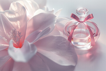 perfume bottle, delicacy, smell, beauty, generative AI, minimalist.