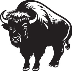 Fototapeta premium The Bison Way Strength, Freedom, and Power Black Bison Icon A Symbol for Generations