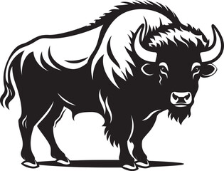 Embrace Timeless Appeal Black Bison Logo for Generations Unleash Brand Potential and Growth Black Bison Design