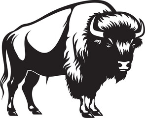Black Bison Attract Strength and Power to Your Brand Stand Tall and Be Seen Black Bison Logo Design