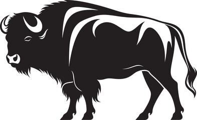Stand Tall and Be Seen Black Bison Logo Design Build Brand Authority with the Black Bison Icon