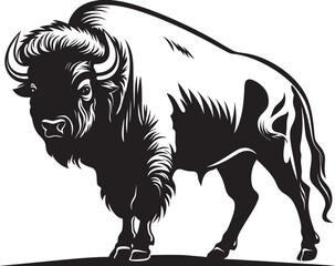 The American Bison A Black Icon Strength and Majesty Black Bison Logo