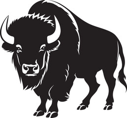 Bison Spirit A Black Icon of Perseverance Shadow of the Bull Black Bison Logo Design