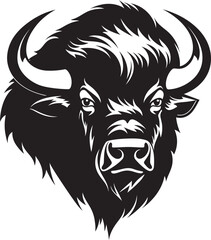 Echo of the Ancients Bison Icon in Vector Timeless Mark Black Bison Logo Design
