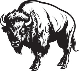 Black Sun A Bison Icon of Power The Ancient One Black Bison Logo Design