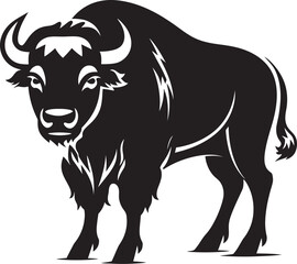 The Untamed Heart A Black Bison Icon with Soul Blackened Steel The Bison Icon of Resilience