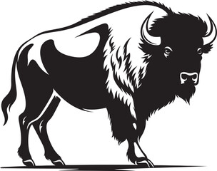 Where Wild Meets Wisdom The Black Bison Logo The Untamed Heart A Black Bison Icon with Soul