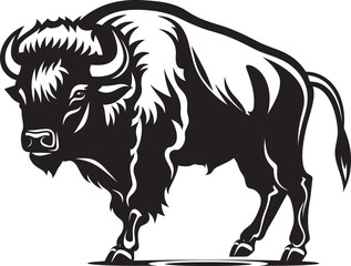 Black Bison Travel Explore with Unmatched Strength Bison Entertainment A Powerful Black Logo Icon