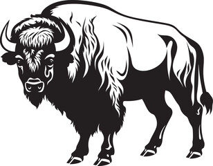 The Black Silhouette A Powerful Bison Icon Black Bison Where the Wild Meets the Modern