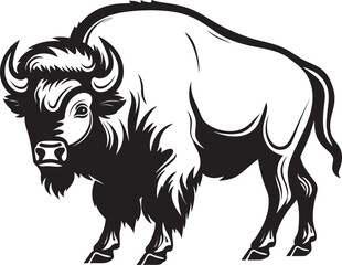The Essence of Resilience Black Bison Vector Graphic Timeless Strength Black Bison Logo for Centuries