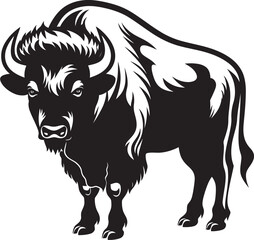 Black Bison A Timeless Symbol of the American West Unbreakable Spirit Black Bison Logo Design