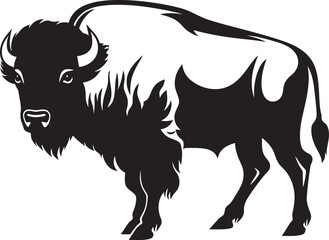 The Majesty of the Plains Black Bison Vector Design Black Bison Bold. Untamed.