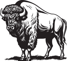 Unleash the Beast Black Bison Logo Black and Bold The Power of the Bison
