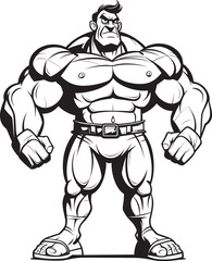 Beyond the Biceps A Caricature that Captures the Power of Willpower The Inked Titan A Vector Icon of Transformation and Triumph